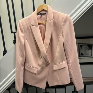 Balmain inspired pink blazer with gold buttons by White House black market